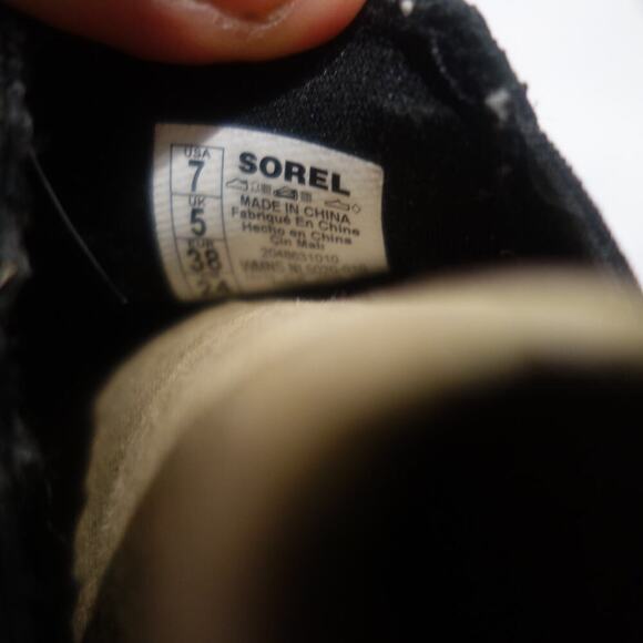 NEW SOREL Evie Pull On Black Brown Ankle Boots Booties Women's Size 8.5 - Picture 6 of 7